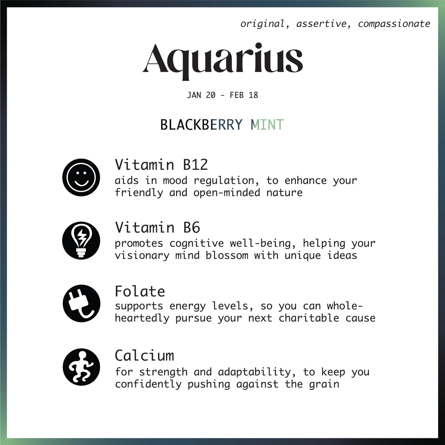 Aquarius - Blackberry Mint